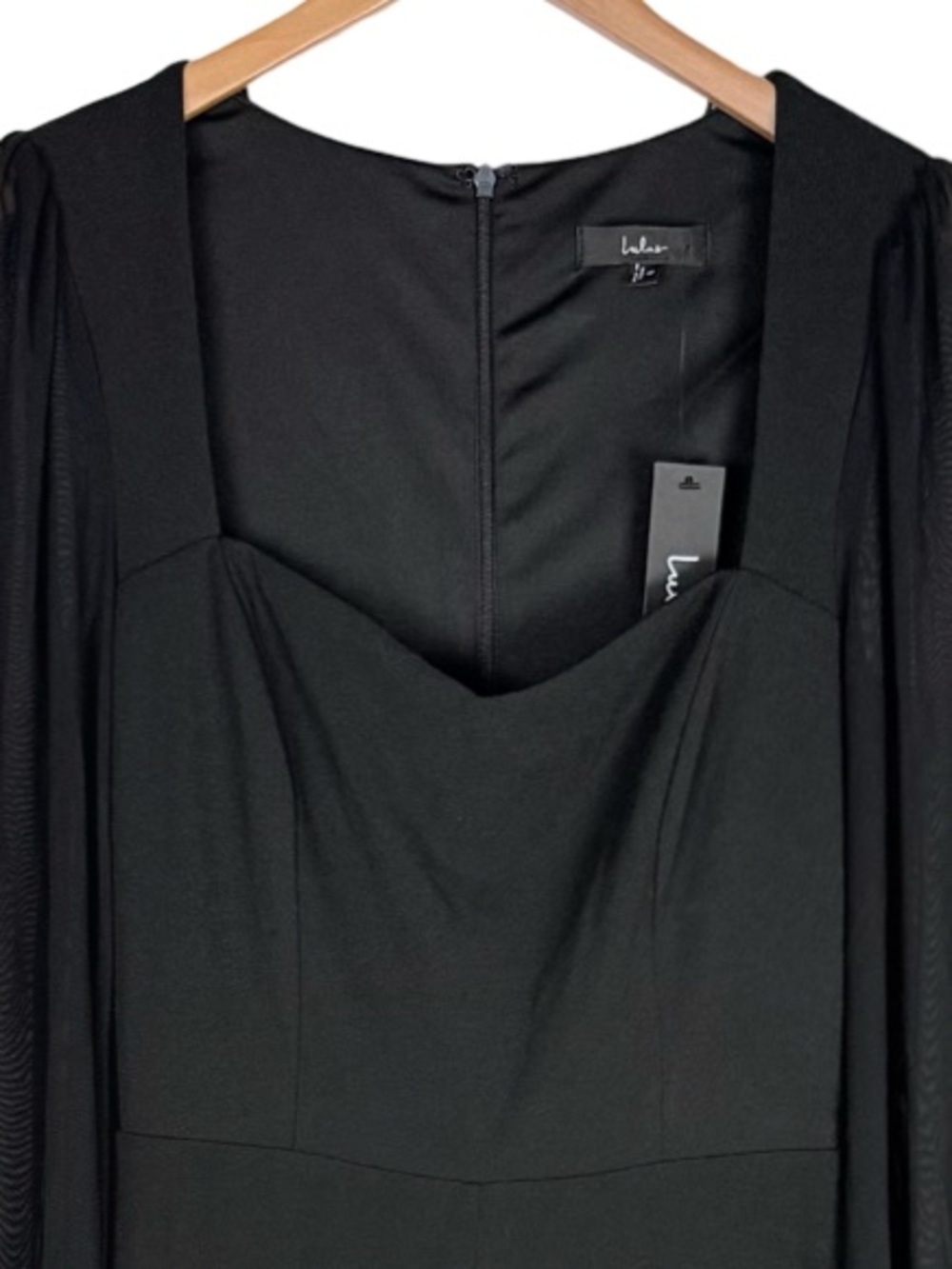 Lulus Perfect Charisma
Jumpsuit Black Sheer Mesh Sleeve Wide Leg Size M NWT - Picture 5 of 8